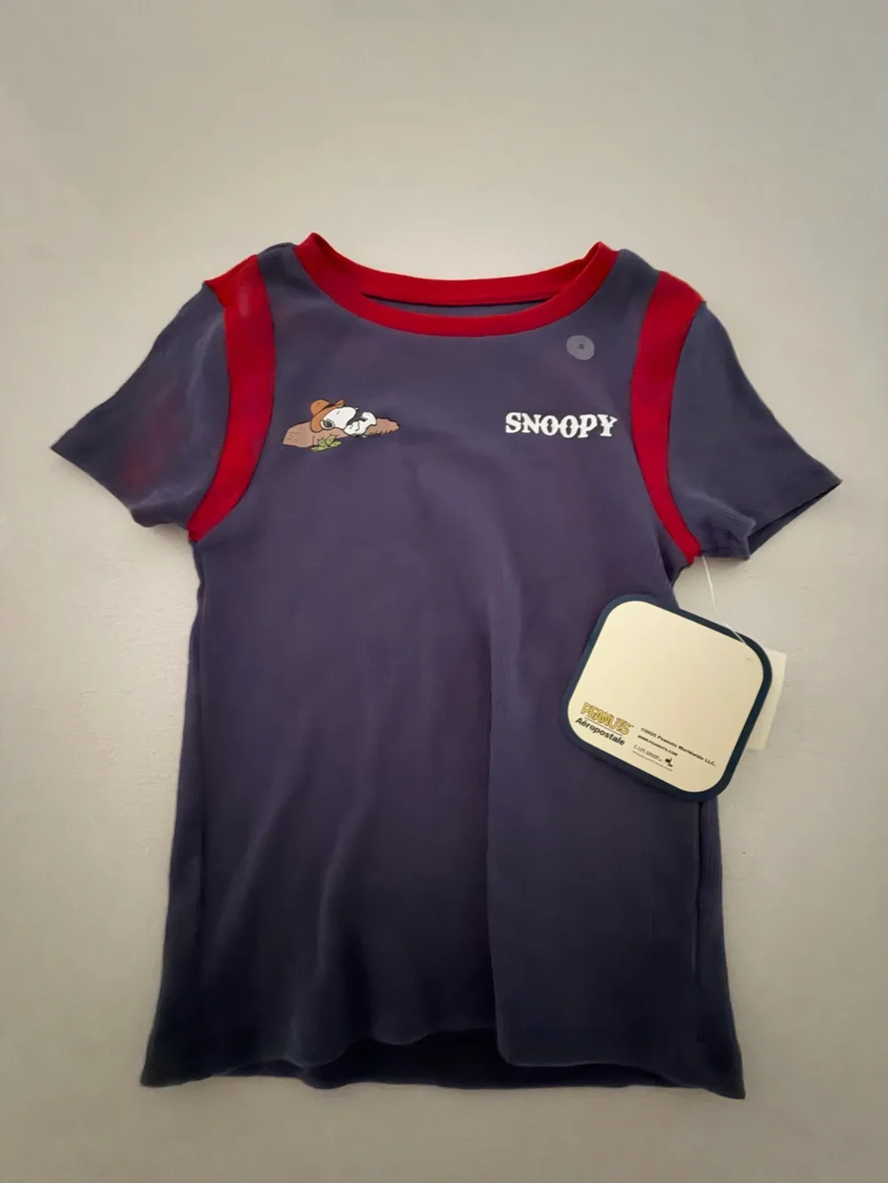 Navy & Red Short Sleeve Tee